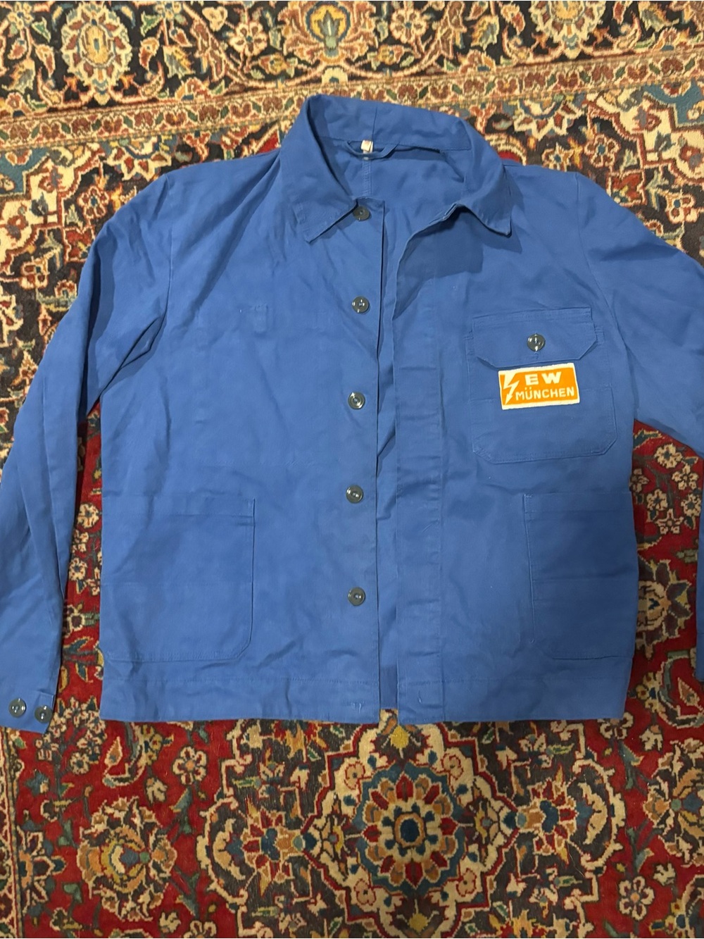 Vintage Blue Utility Jacket with EW Munchen Patch